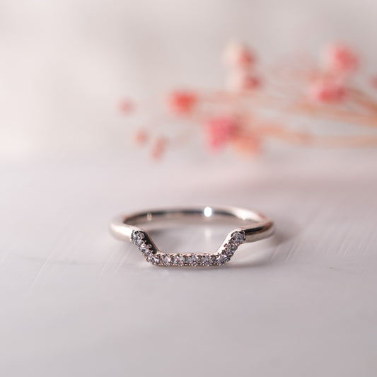 The Nora Ring | Lab Diamond Custom Shaped Pavé Band