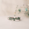 The Nova Ring | Seafoam Pear Sea Foam Green Moissanite Assymetric Stacking Band
