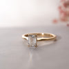 The Olivia Ring | Emerald Cut Lab Diamond Dainty Engagement Solitaire