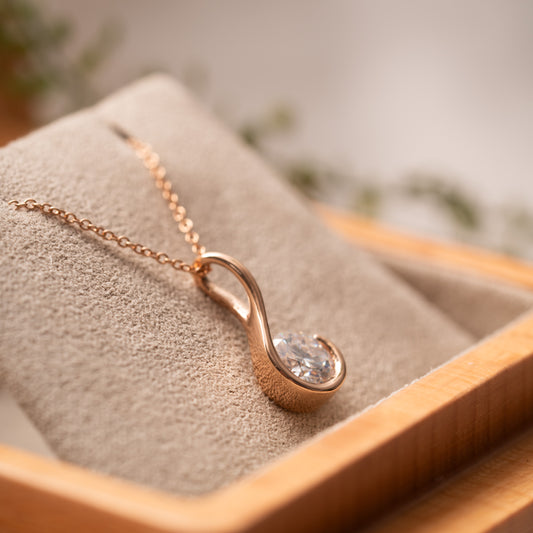The Orla Pendant | Ocean Wave Lab Diamond Solitaire