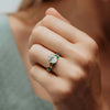 The Nadia Ring | Oval Lab Diamond Marquise Shoulder Set Engagement