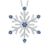 The Eira Pendant | Lab Diamond Sapphire Snowflake Drop