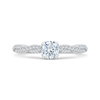 The Katie Ring | Lab Diamond Round Rope Shank Engagement