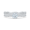 The Katie Ring | Lab Diamond Round Rope Shank Engagement