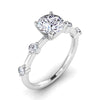 The Puro Ring | Round Lab Diamond Accented Dainty Engagement