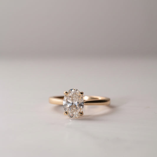 The Poppy | Oval Lab Diamond Classic Solitaire Engagement Ring