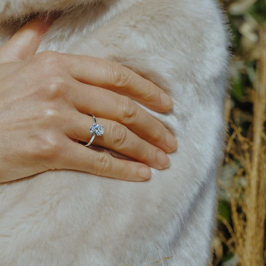The Poppy | Oval Lab Diamond Classic Solitaire Engagement Ring