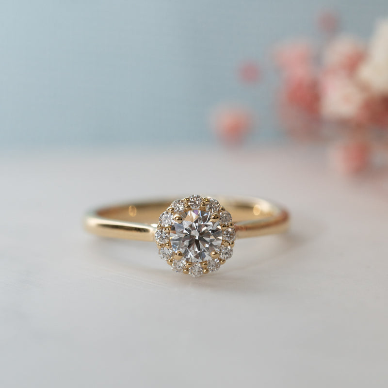 The Posey | Lab Diamond Floral Halo Engagement Ring
