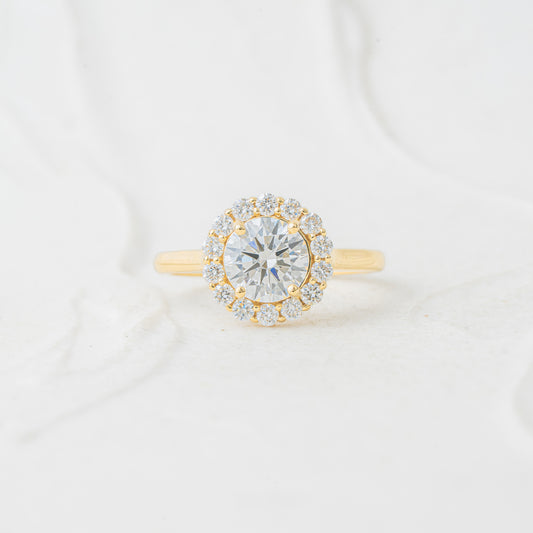 The Posey | Lab Diamond Floral Halo Engagement Ring