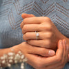The Meera Ring | Lab Diamond Shaped Pavé Wave Band