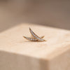 The Selene Earrings | 9k Yellow Gold Crescent Moon Pave Lab Diamond Studs