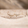 The Selene Earrings | 9k Yellow Gold Crescent Moon Pave Lab Diamond Studs