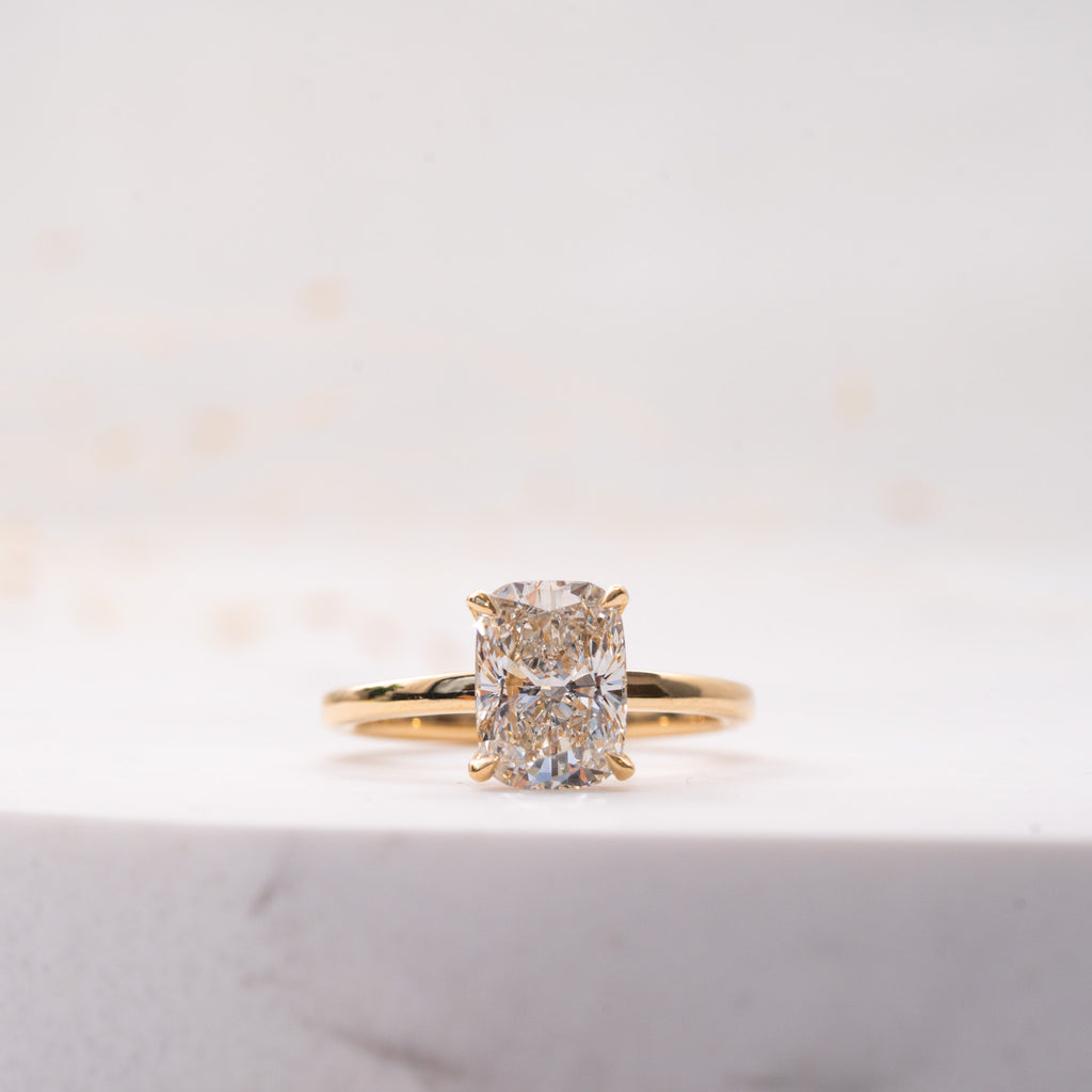 The Sira Ring | Elongated Cushion Lab Diamond Engagement Solitaire