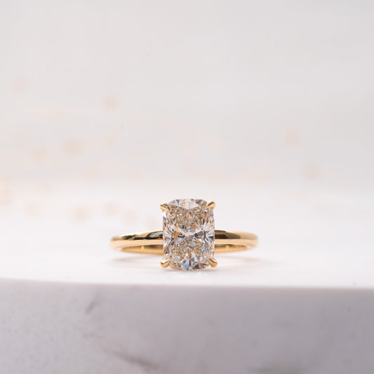 The Sira Ring | Elongated Cushion Lab Diamond Engagement Solitaire