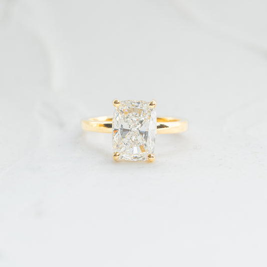 The Sira | Elongated Cushion Lab Diamond Solitaire Engagement Ring