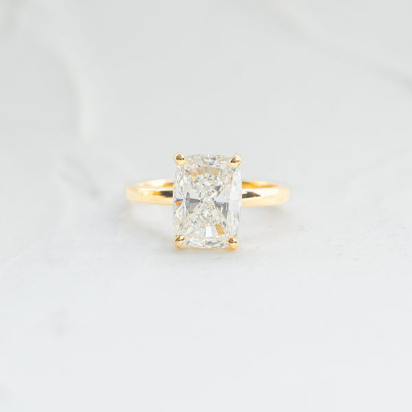 The Sira | Elongated Cushion Lab Diamond Solitaire Engagement Ring