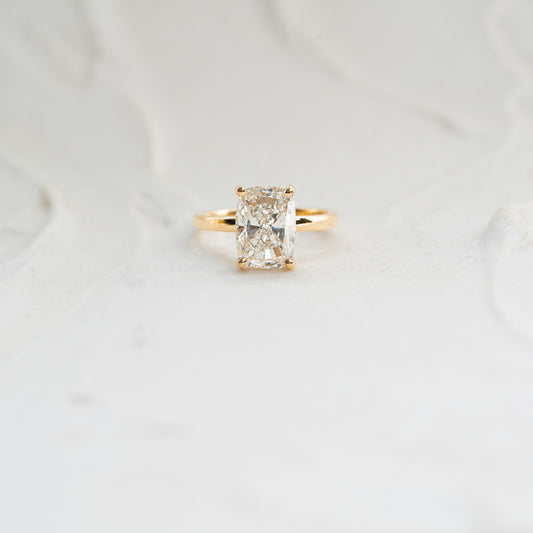 The Sira | Elongated Cushion Lab Diamond Solitaire Engagement Ring