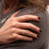The Sophie Ring | Oval Lab Diamond Accented Engagement East-West Set