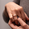 The Sophie Ring | Oval Lab Diamond Accented Engagement East-West Set