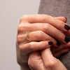 The Sophie Ring | Oval Lab Diamond Accented Engagement East-West Set