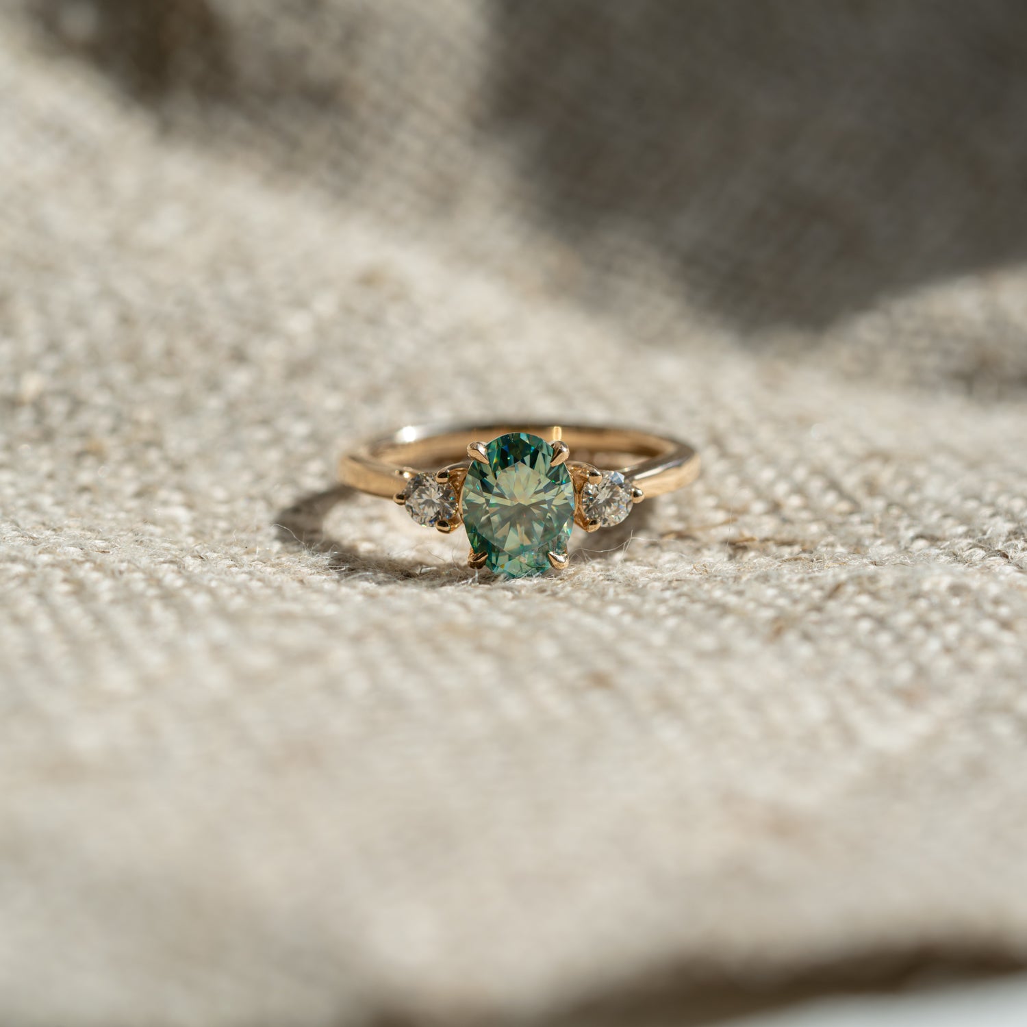 The Tabitha | Aquamarine and Diamond Engagement Ring Trilogy