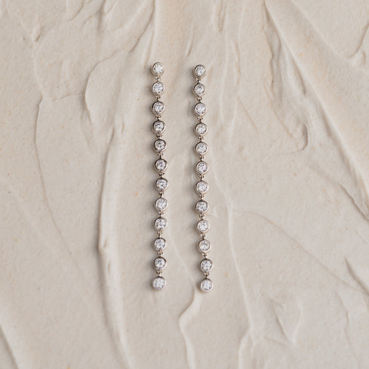 The Talia | 1.0ct Long Drop Earrings