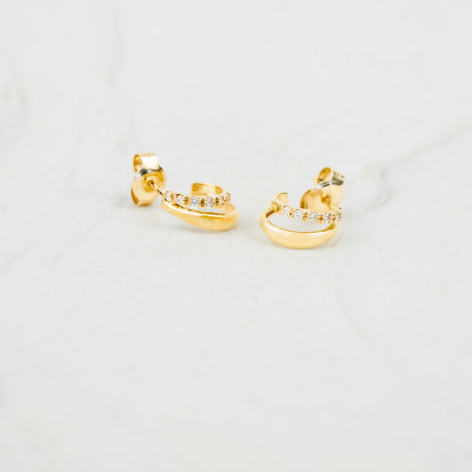 The Tiegan Earrings |  100% Recycled 9k Gold Huggies