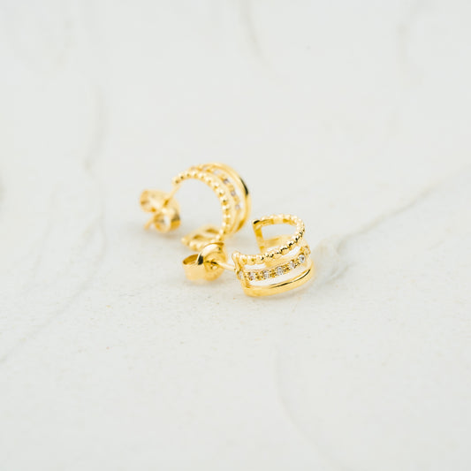 The Tressa Earrings | 100% Recycled 9k Gold Huggies