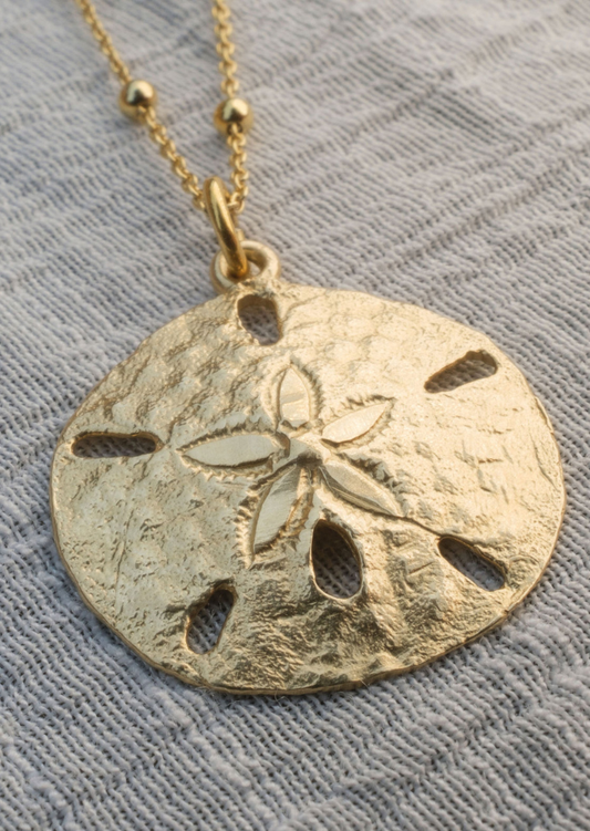 Sand Dollar Pendant Gold | Laura Basham