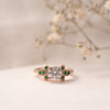 The Vani Ring | Round Lab Diamond Nature Accented Engagement