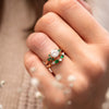 The Nell Ring | Lab Diamond Shaped Dipped Band