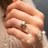 The Nell Ring | Lab Diamond Shaped Dipped Band
