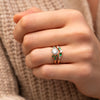 The Nell Ring | Lab Diamond Shaped Dipped Band