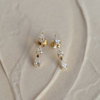 The Veda | Pear Cut 1.5ct Diamond Earrings