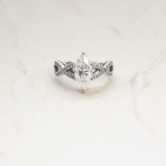 The Zelmera | 2.35ct D-E VVS1 Marquise Cut One-of-a-Kind Engagement Ring