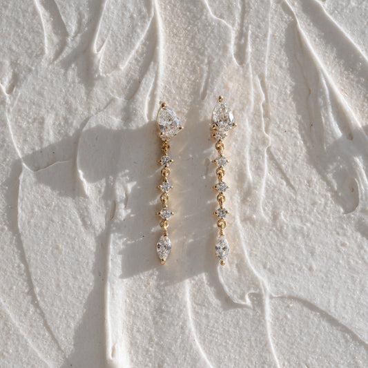 The Evelina | Pear Cut 1.52ct Lab Grown Diamond Earrings