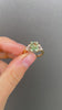 The Amber Ring | Emerald Cut Green Lab Diamond Art Deco Accented Engagement