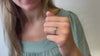 The Azahara Ring | Round Lab Diamond Accented Leaf Vine Engagement