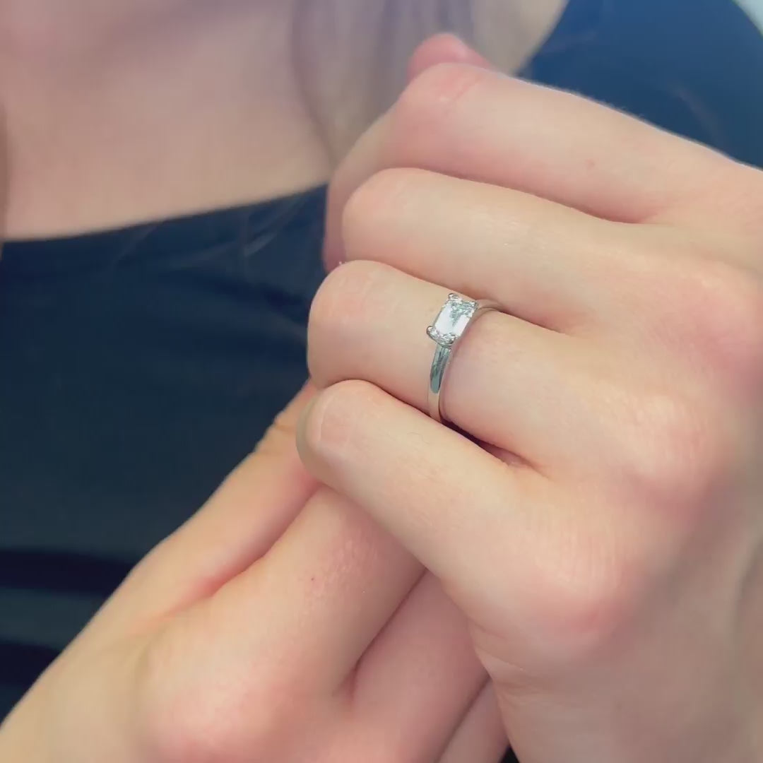 Tia Emerald Cut 0.74ct Ethica Lab Diamond Solitaire