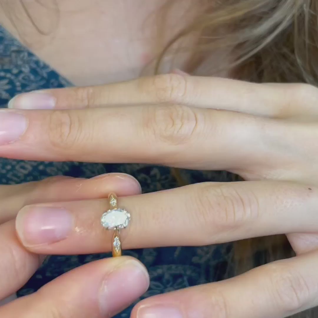 Celia Oval 0.85ct Accented Solitaire Ethica Engagement Ring