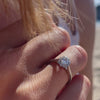 The Fleur Ring | Oval Lab Diamond Vintage Engagement Halo