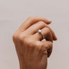 The Puro Ring | Round Lab Diamond Accented Dainty Engagement