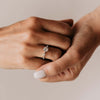 The Puro Ring | Round Lab Diamond Accented Dainty Engagement