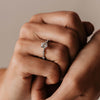 The Puro Ring | Round Lab Diamond Accented Dainty Engagement