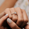 The Puro Ring | Round Lab Diamond Accented Dainty Engagement