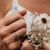 The Puro Ring | Round Lab Diamond Accented Dainty Engagement