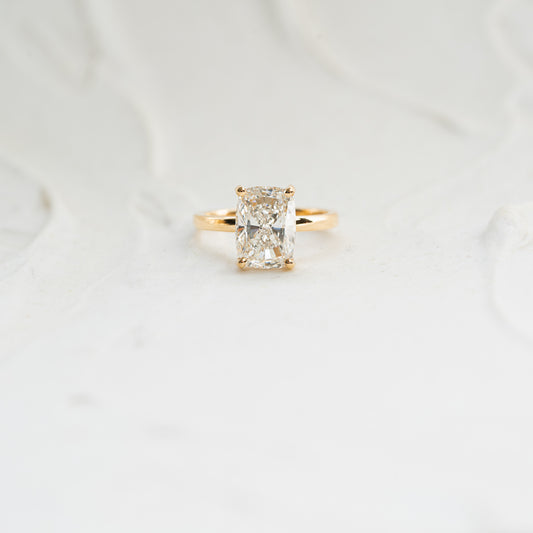 The Sira | Elongated Cushion Lab Diamond Solitaire Engagement Ring