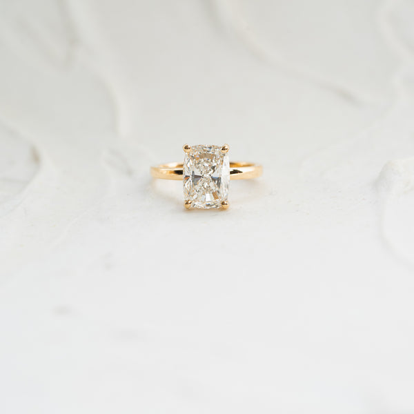 The Sira | Elongated Cushion Lab Diamond Solitaire Engagement Ring