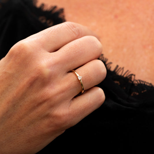 The Sia Ring | Trillion Lab Grown Diamond Minimalist Solitaire