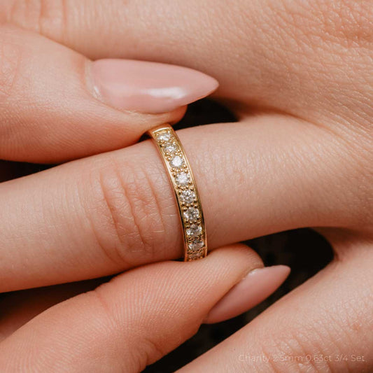The Charity Ring | Lab Diamond Grain Set Classic Wedding